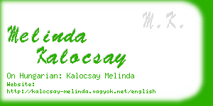 melinda kalocsay business card